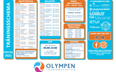 Grupptränings- och bollsportsschema klart för hösten