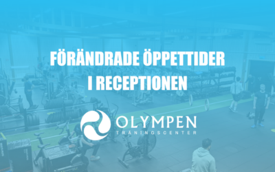 Förändrade öppettider receptionen